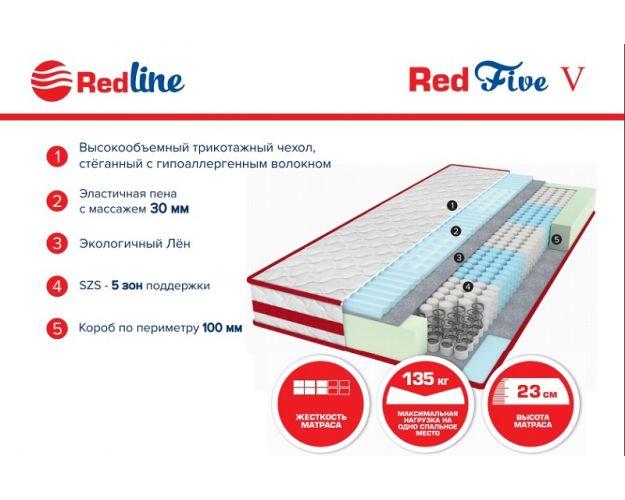Матрас Red Five 1200*2000 в Новосибирске