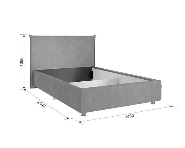 Кровать с подъёмным механизмом 1200 Квест галька (велюр)
