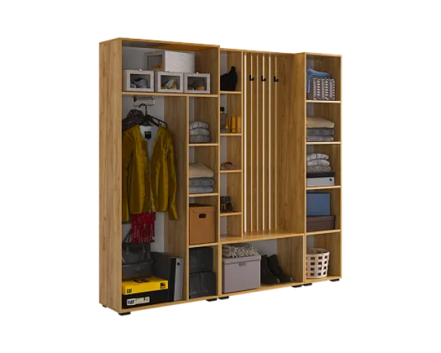 Прихожая Бери К9 дуб крафт золотой / графит